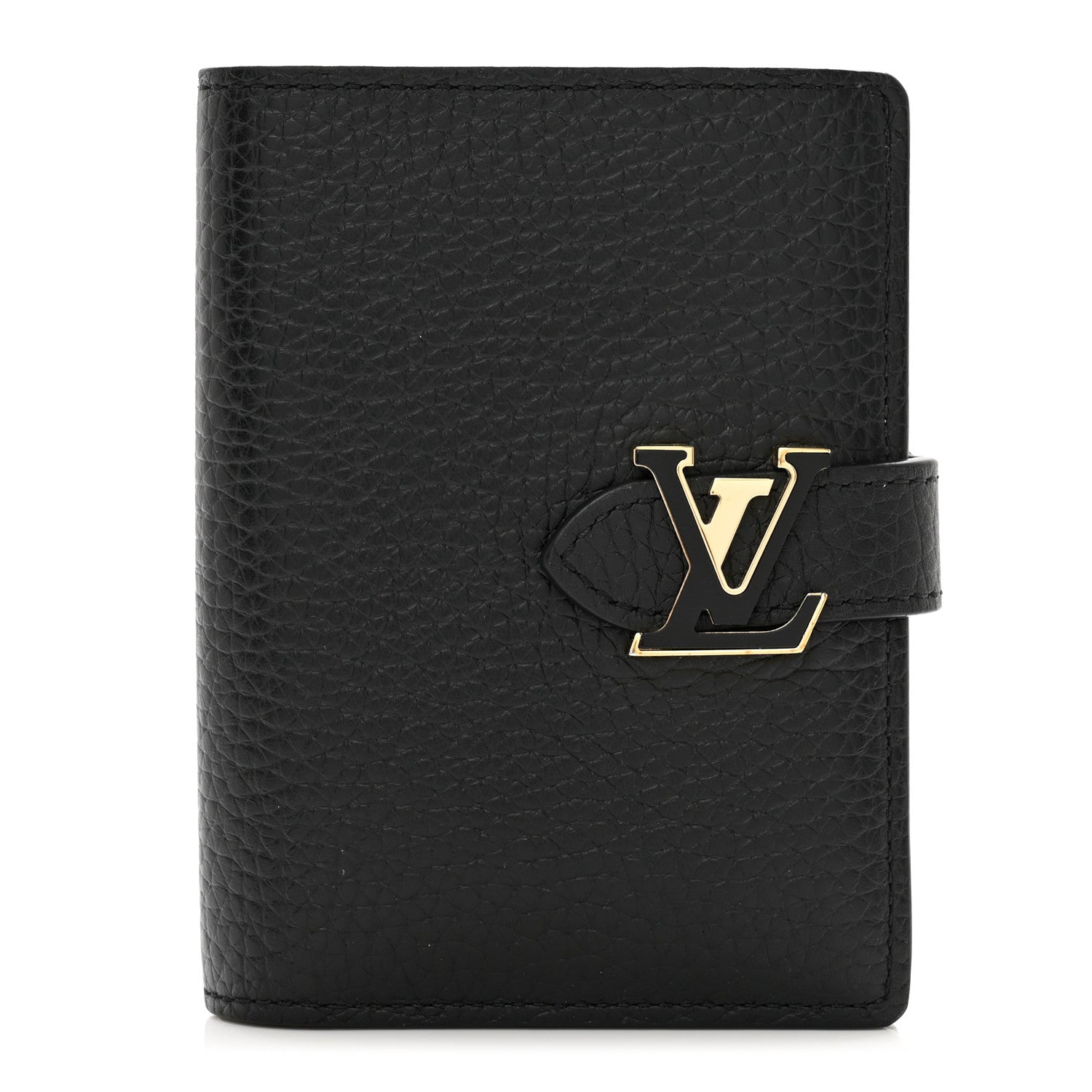 Louis Vuitton Taurillon Capucines Vertical Compact Wallet Black 1 of 7