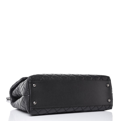 Chanel Caviar Quilted Medium Coco Handle Flap Black 6 of 9