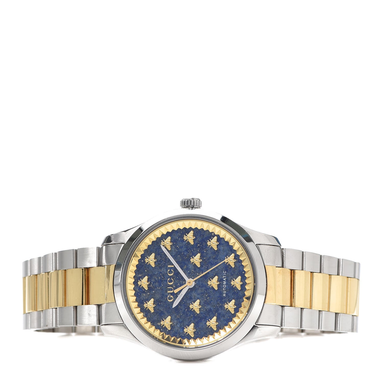 Gucci Stainless Steel Lapis Lazuli 38mm G-Timeless Bee Automatic Watch 2 of 6