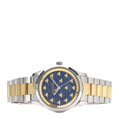 Gucci Stainless Steel Lapis Lazuli 38mm G-Timeless Bee Automatic Watch 2 of 6