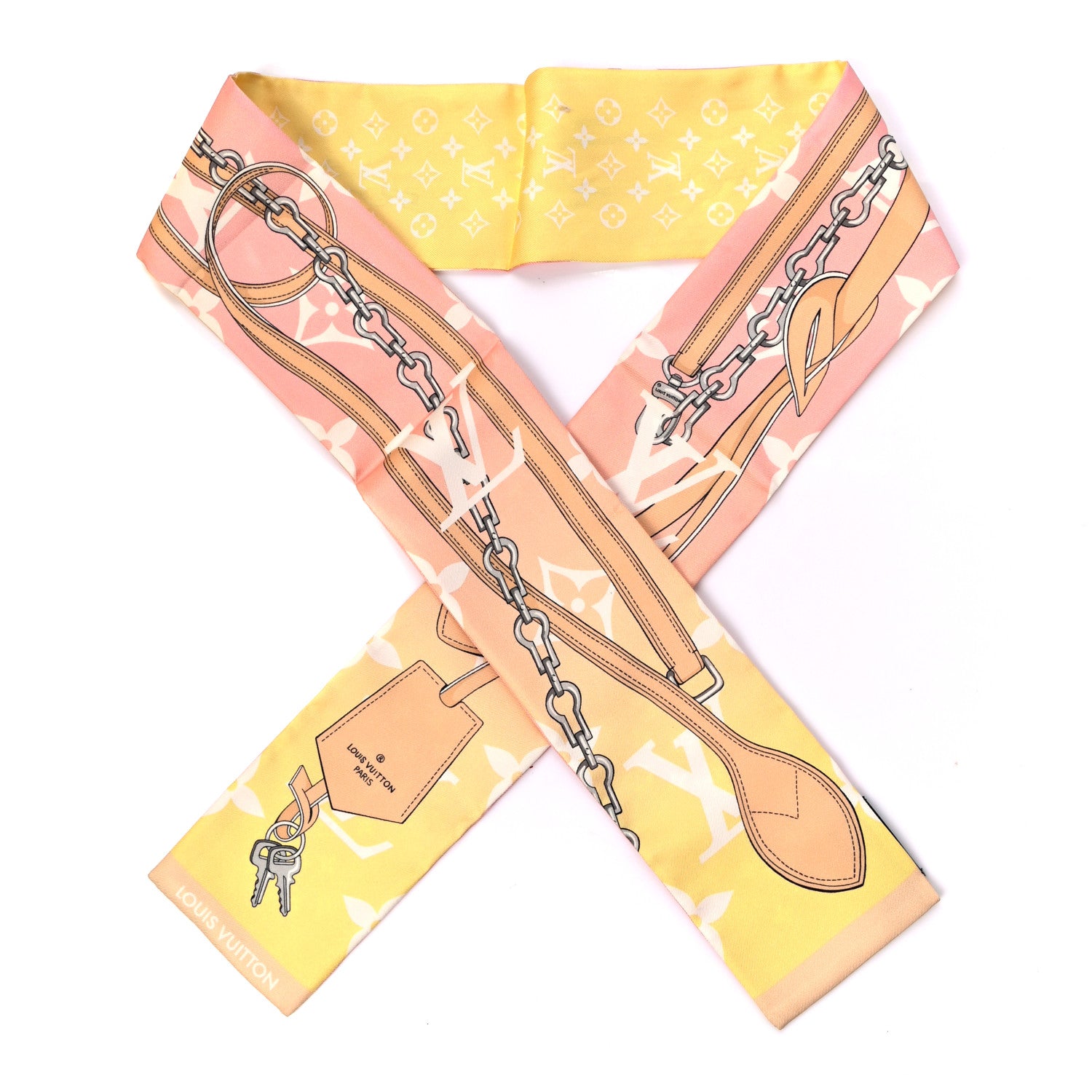 Louis Vuitton Silk Monogram Gradient By The Pool Bandeau Pink 1 of 3