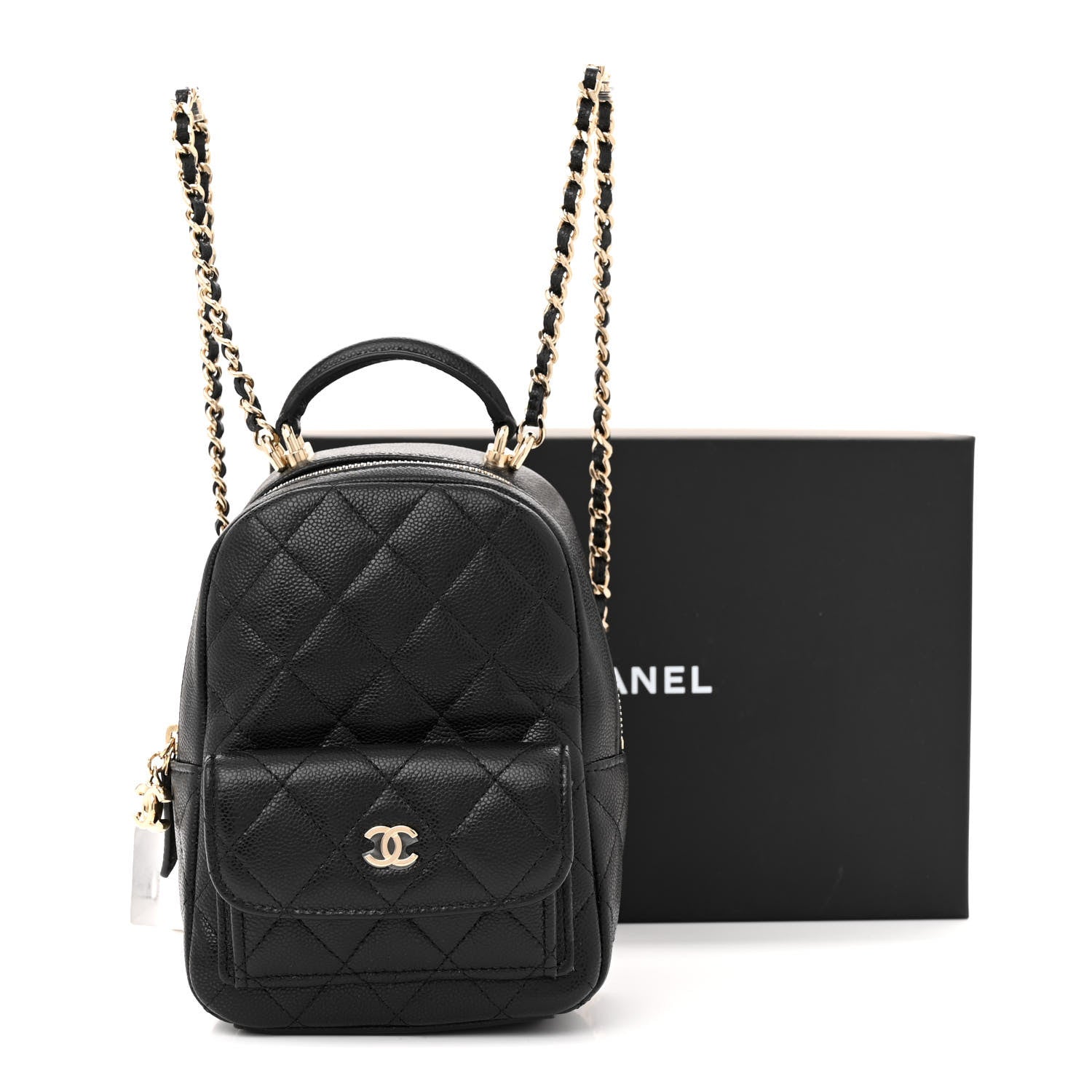 Chanel Caviar Quilted CC Mini Classic Backpack Black 12 of 12