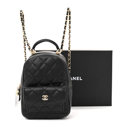 Chanel Caviar Quilted CC Mini Classic Backpack Black 12 of 12