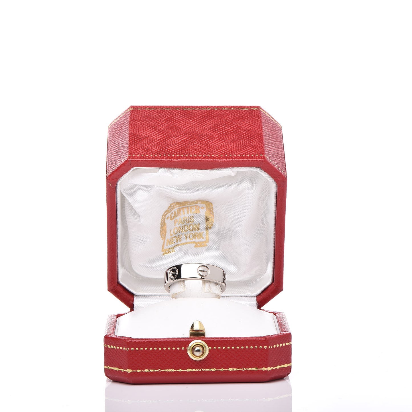 18K White Gold 5.5mm LOVE Ring 54 6.75