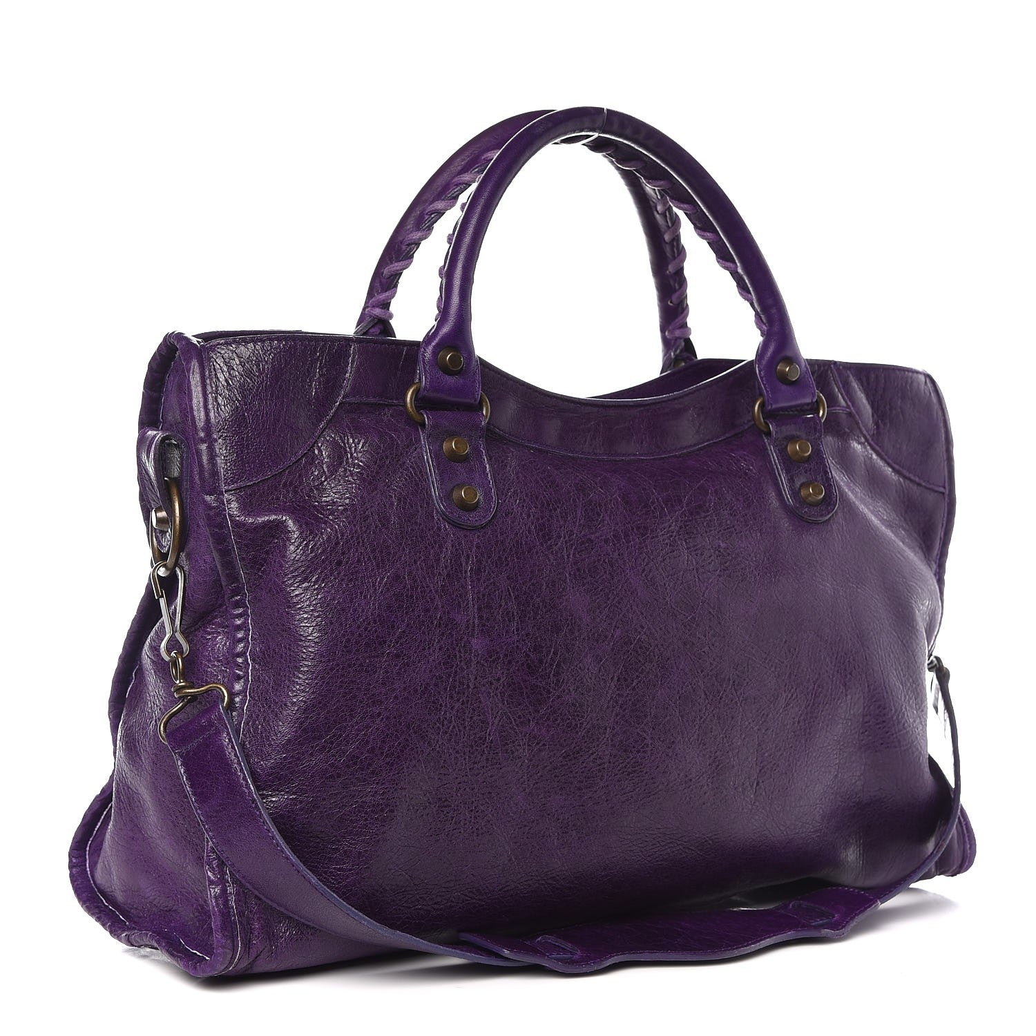 Balenciaga Chevre Classic Hardware City Eggplant 4 of 13