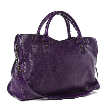 Balenciaga Chevre Classic Hardware City Eggplant 4 of 13