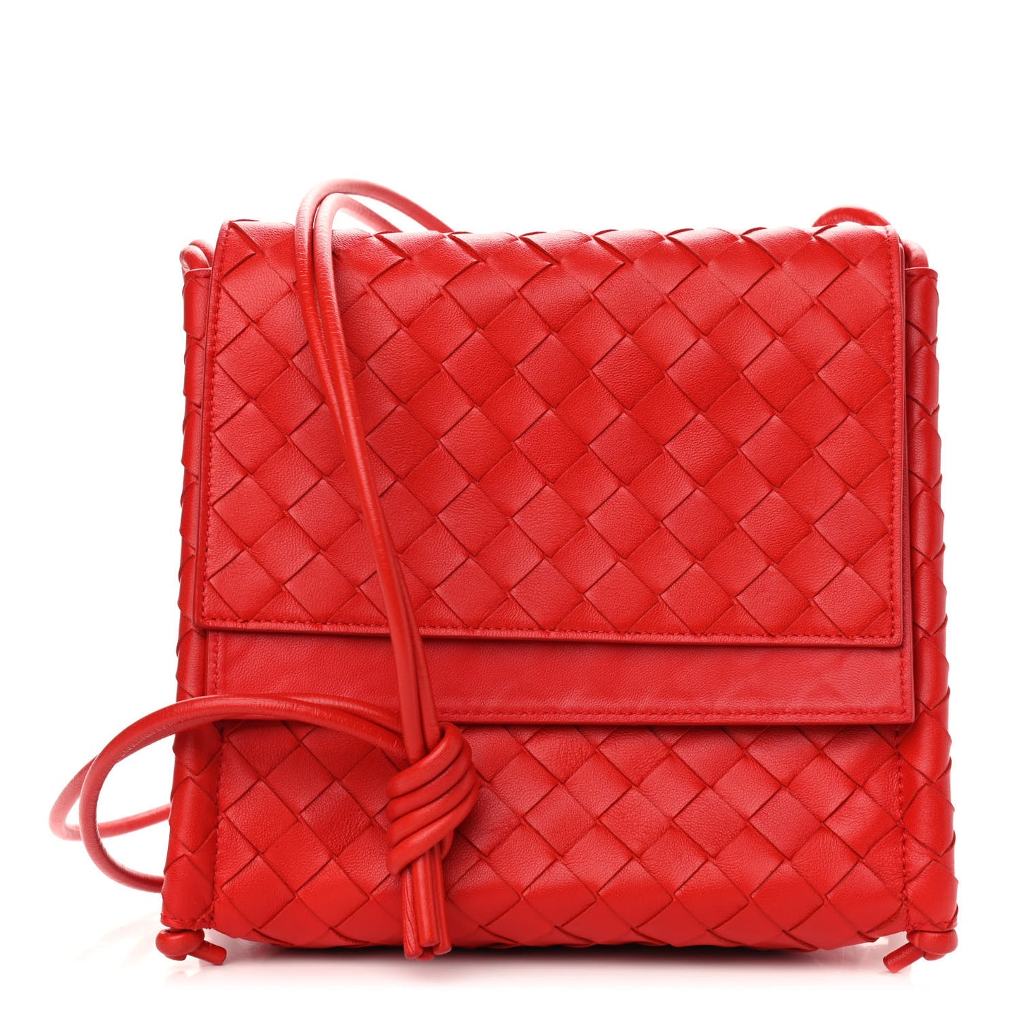 Nappa Intrecciato Small Knot Flap Crossbody Nail Polish