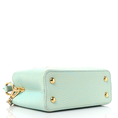 Louis Vuitton Taurillon Summer Stardust Mini Capucines Vert D'eau 4 of 9
