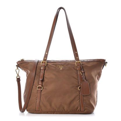 Prada Nylon Tessuto Saffiano Tote Corinto 1 of 9