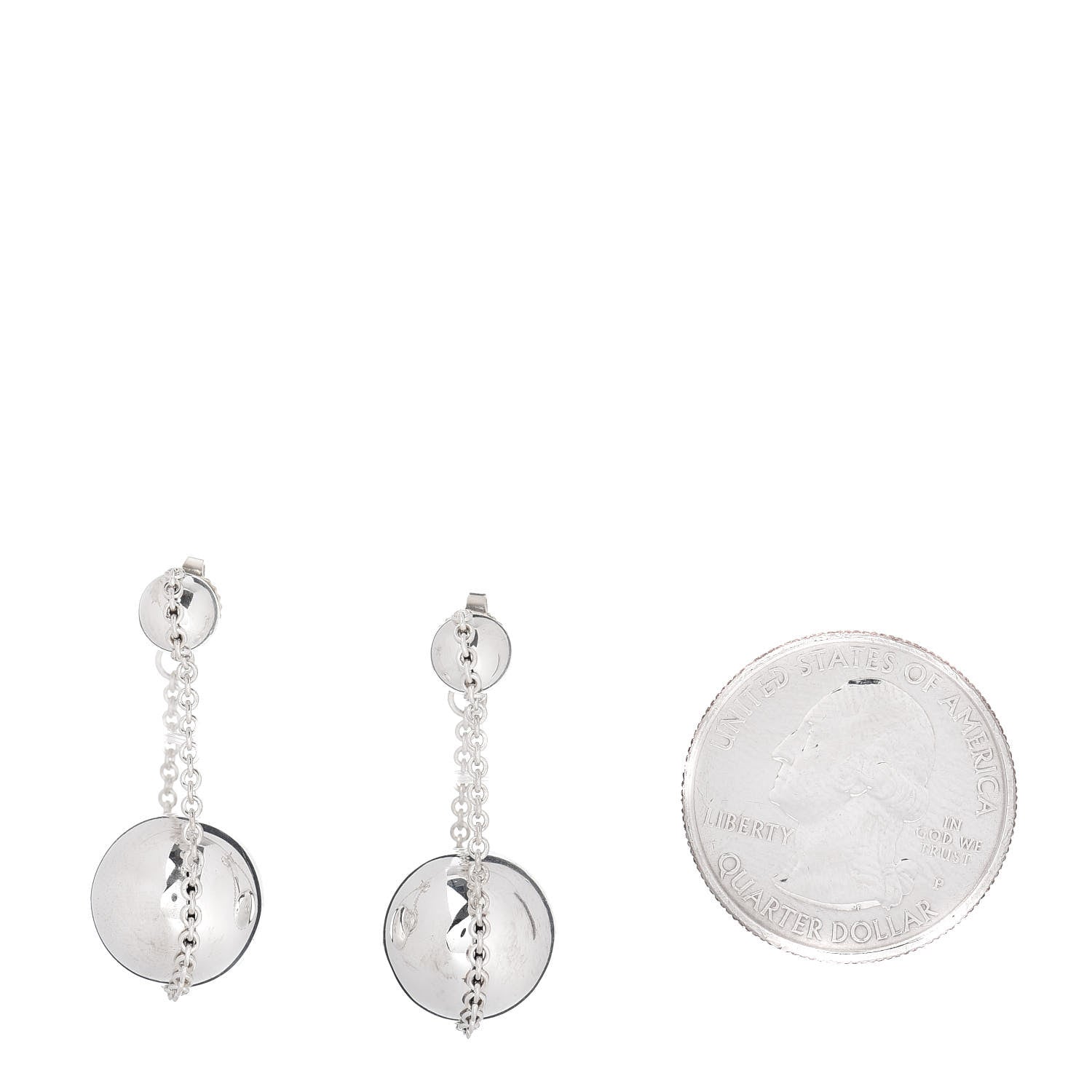 Tiffany Sterling Silver HardWear Double Drop Earrings 2 of 4