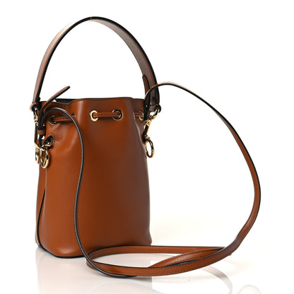 Fendi Vitello King F is Fendi Logo Embossed Mini Mon Tresor Bucket Bag Cuoio 3 of 11