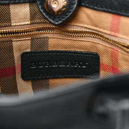 Burberry Calfskin House Check Small Banner Tote Black 6 of 12