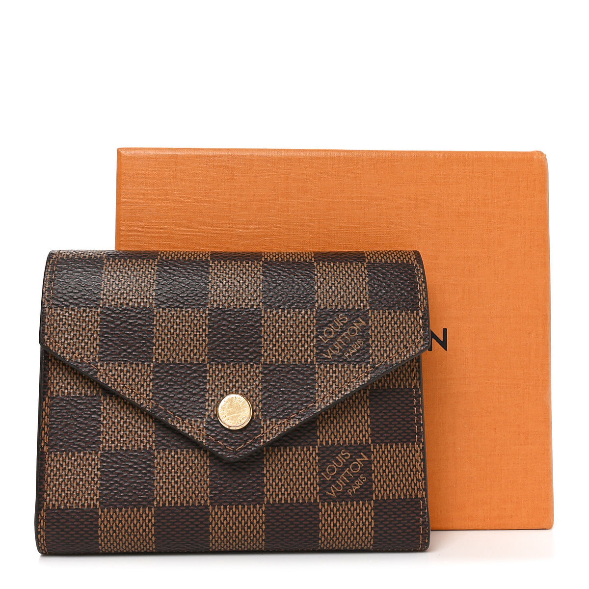 Damier Ebene Victorine Wallet Red