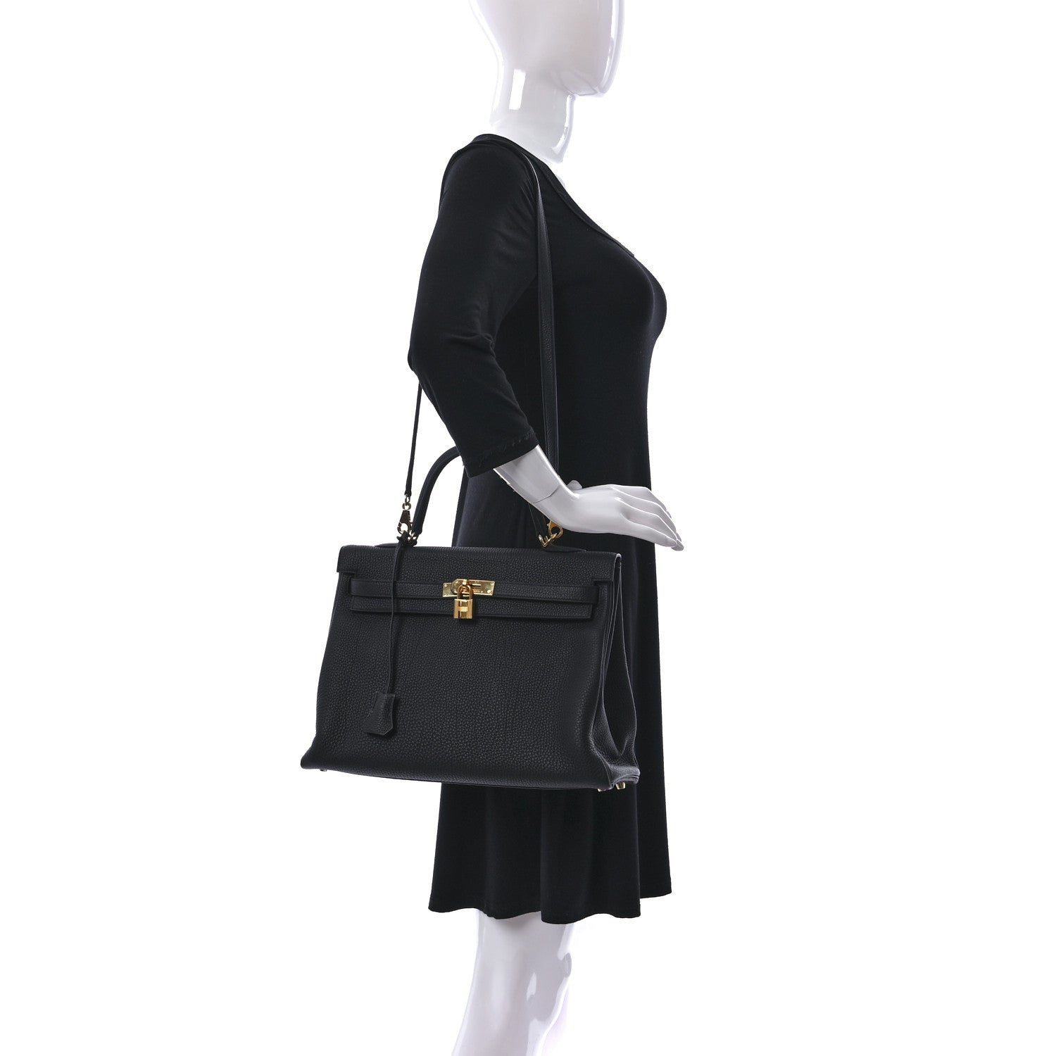 Hermes Togo Kelly Retourne 35 Black 2 of 9