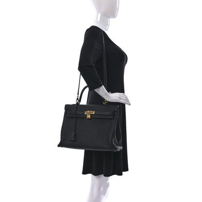 Hermes Togo Kelly Retourne 35 Black 2 of 9