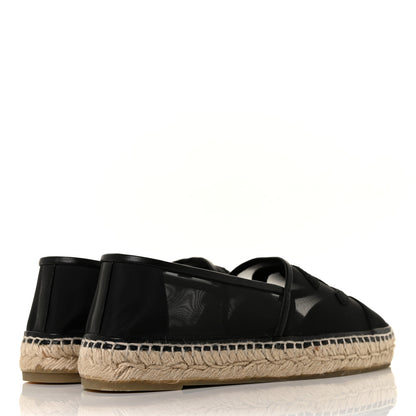 Chanel Mesh Grosgrain CC Espadrilles 41 Black 4 of 9