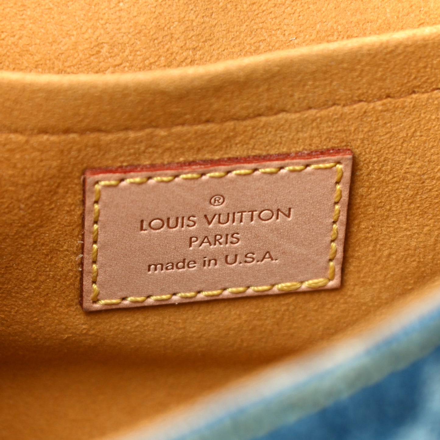 Monogram Denim Mini Pleaty Blue