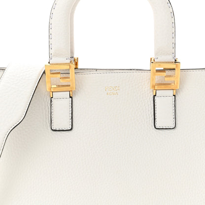 Fendi Cuoio Romano Selleria Small FF Tote White Ice 7 of 11
