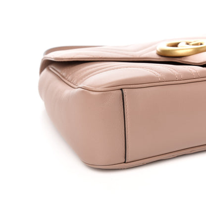 Gucci Calfskin Matelasse Medium GG Marmont Shoulder Bag Porcelain Rose 10 of 12