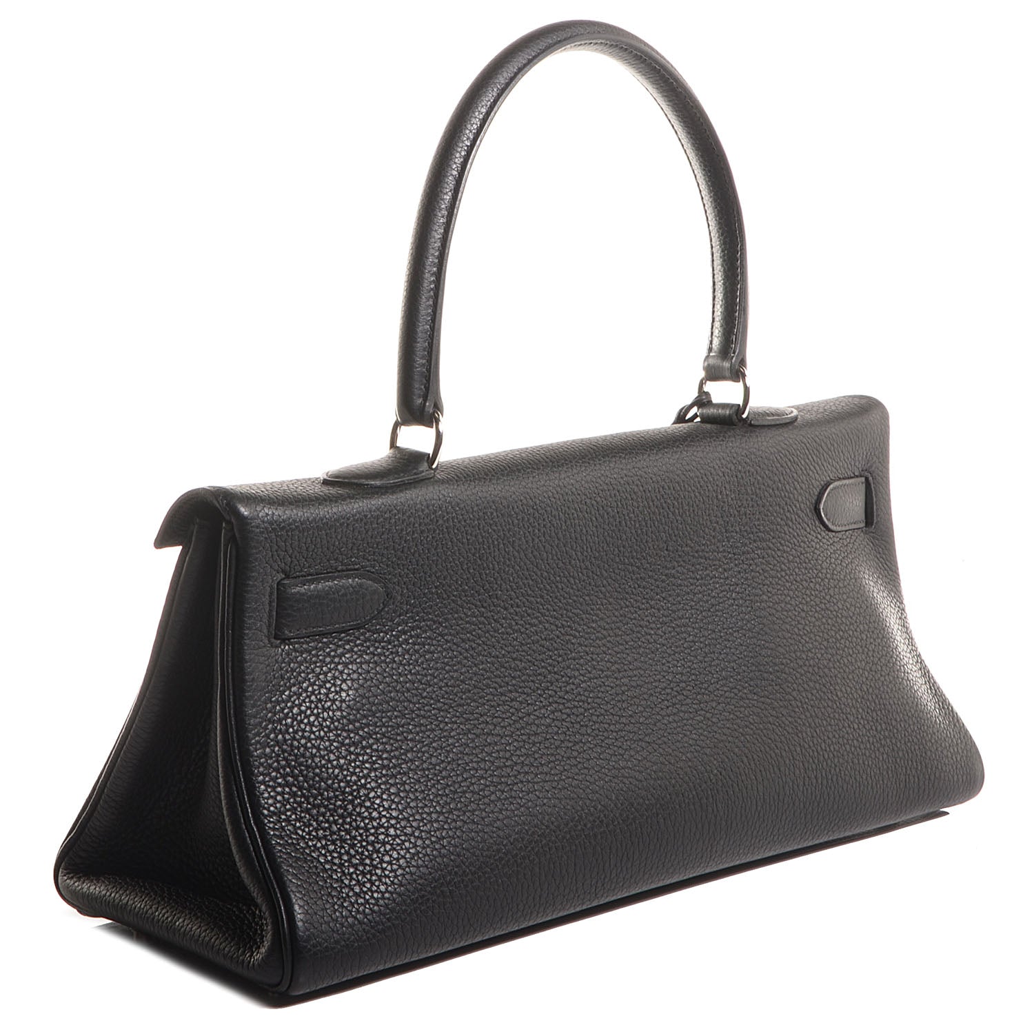 Hermes Taurillon Clemence Shoulder Kelly 40 Black 3 of 26