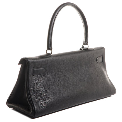 Hermes Taurillon Clemence Shoulder Kelly 40 Black 3 of 26