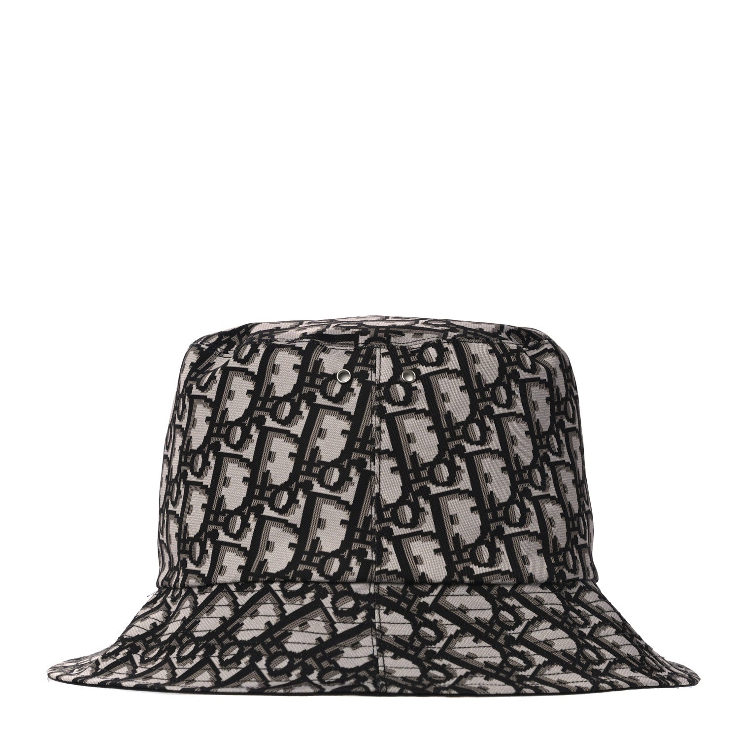 Christian Dior Oblique Reversible Teddy-D Brim Bucket Hat 58 Black 2 of 6