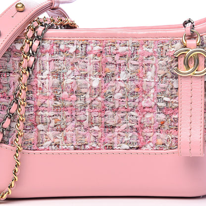 Chanel Tweed Calfskin Small Gabrielle Hobo Light Pink 10 of 11