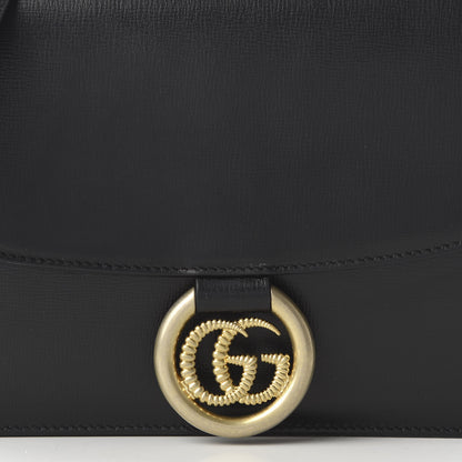Gucci Textured Calfskin Small Torchon GG Ring Shoulder Bag Black 10 of 10