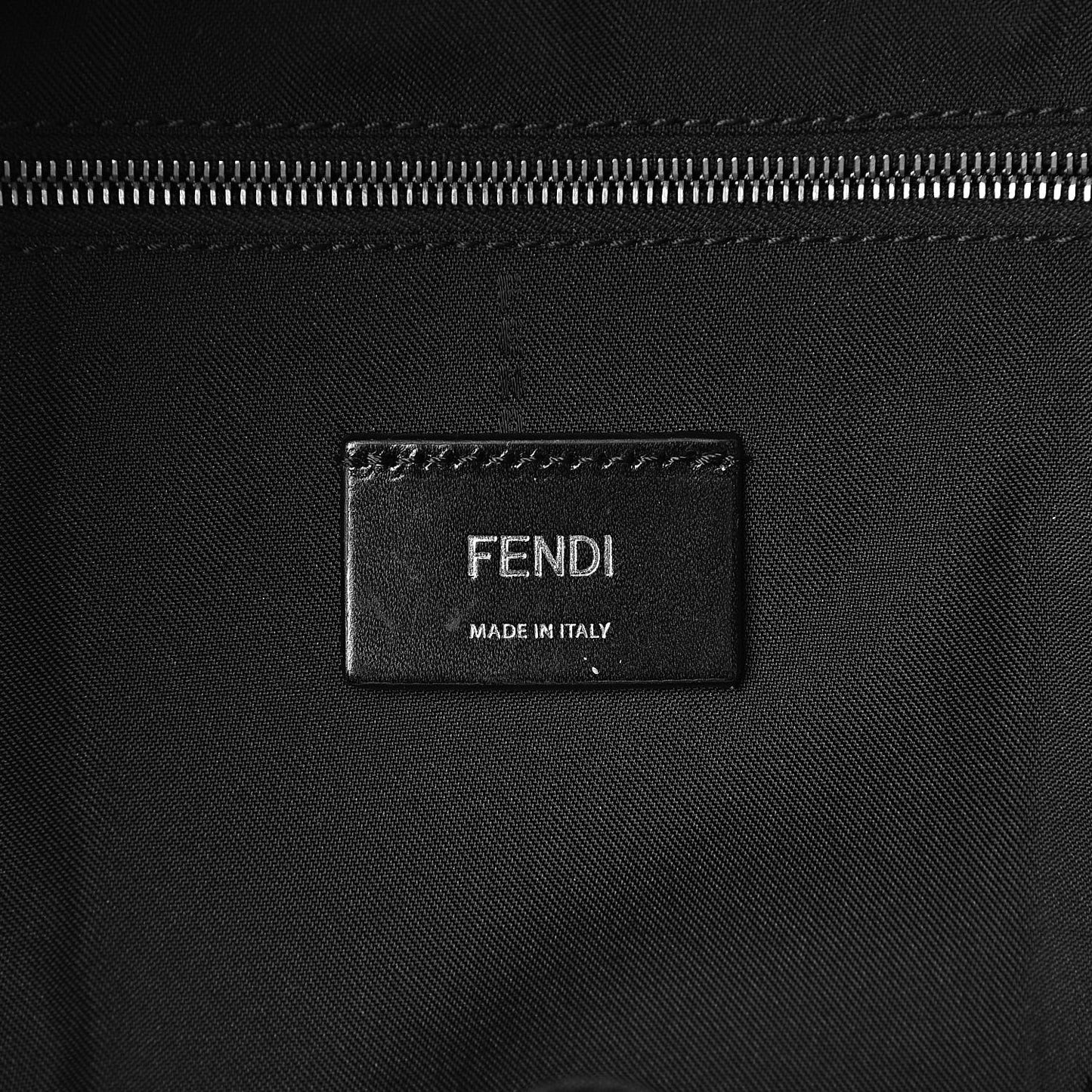 Nylon Calfskin Bad Bug Pouch Pocket Backpack Black Rosso