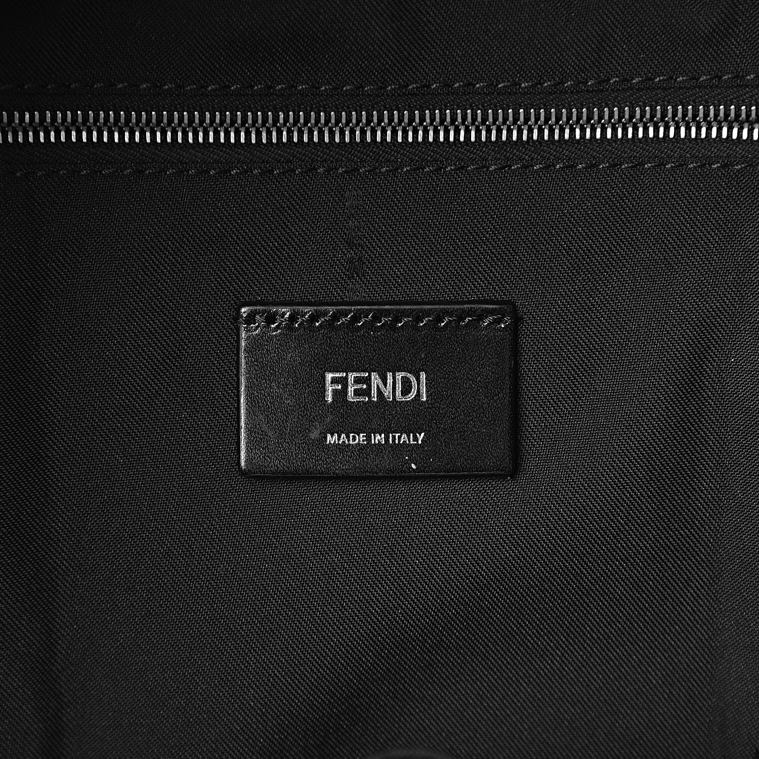 Fendi Nylon Calfskin Bad Bug Pouch Pocket Backpack Black Rosso 6 of 11