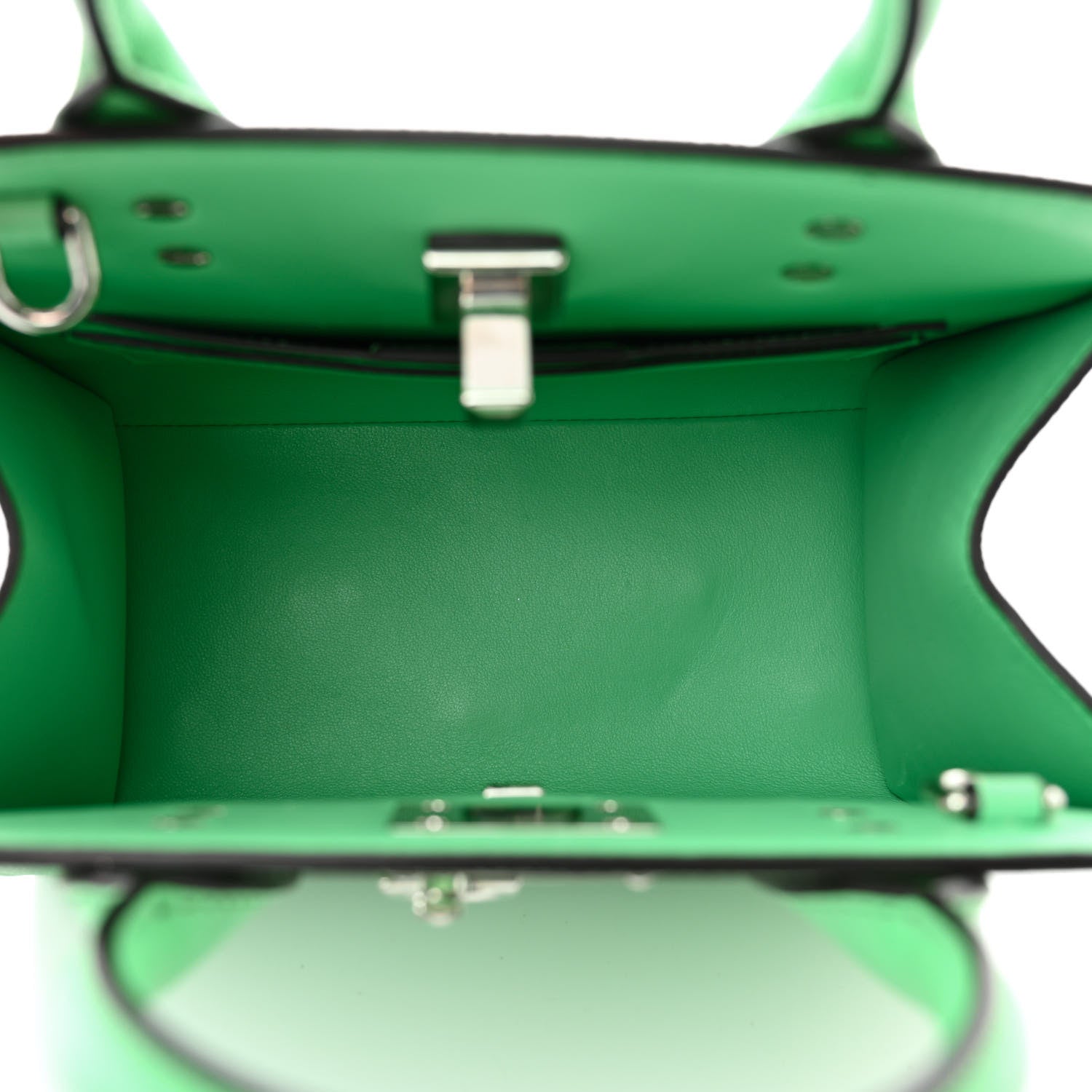 Salvatore Ferragamo Hammered Calfskin Small The Studio Box Bag Green 5 of 10