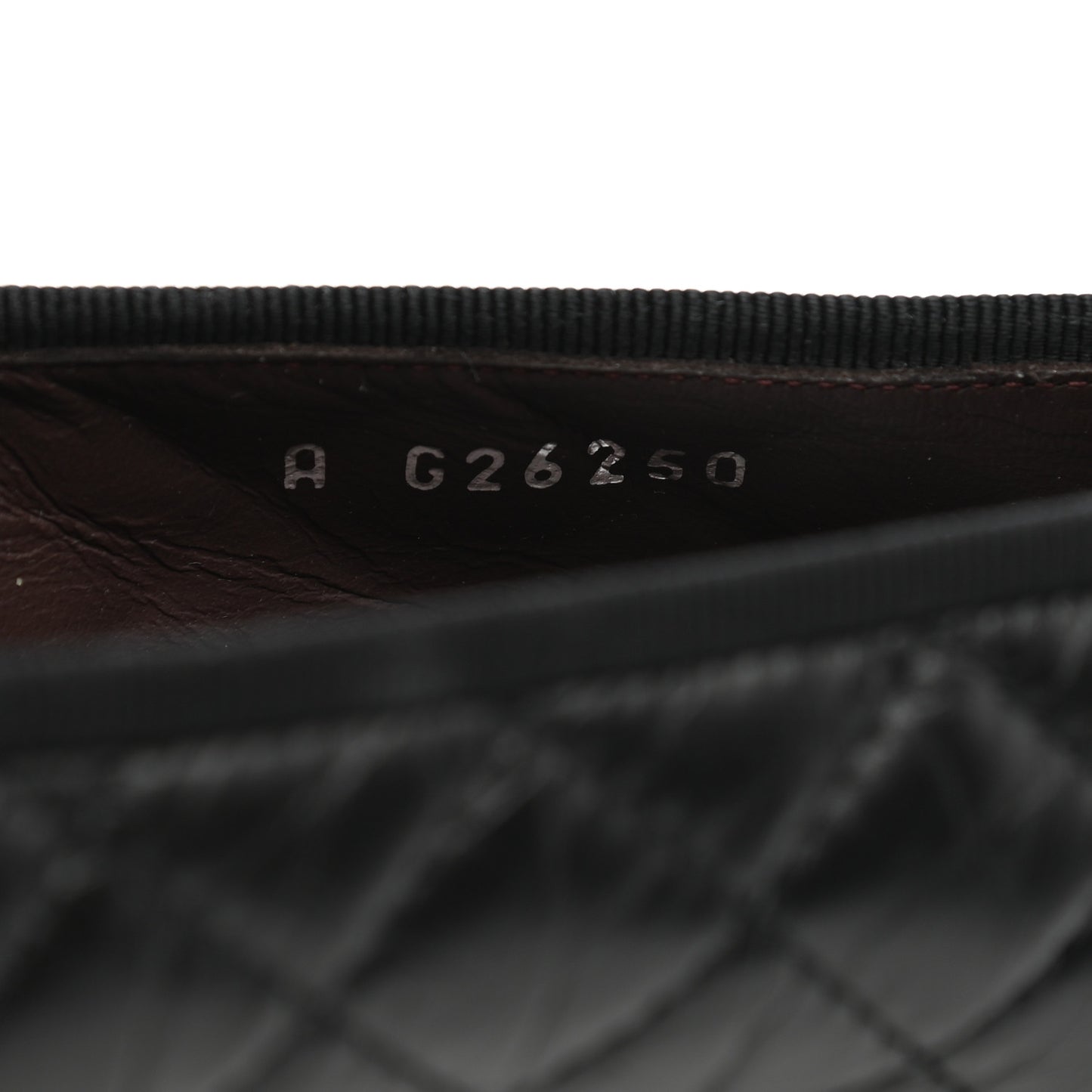 Aged Calfskin Quilted Cap Toe Ballerina Flats 38 Black