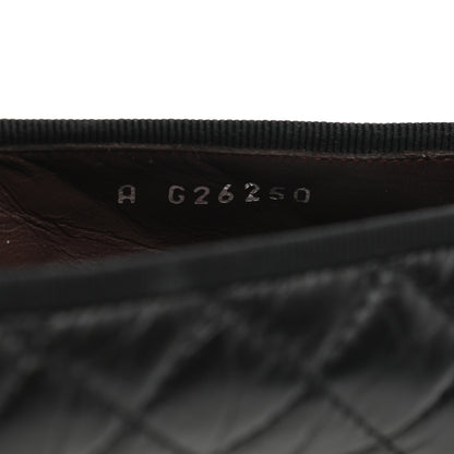 Chanel Aged Calfskin Quilted Cap Toe Ballerina Flats 38 Black 8 of 9