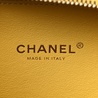 Chanel Caviar Quilted Small CC Filigree Vanity Case Yellow 6 of 10