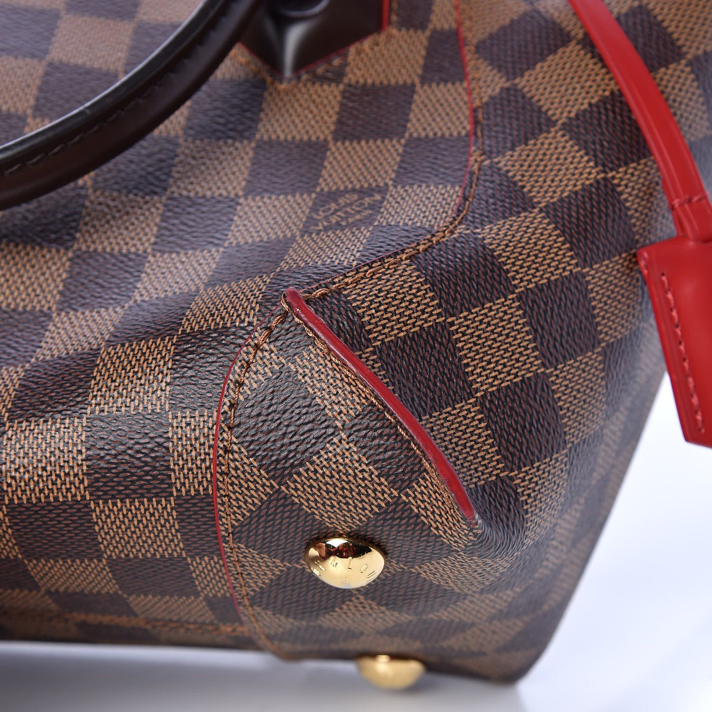 Damier Ebene Caissa Tote PM Cherry