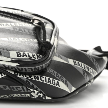 Balenciaga Smooth Calfskin Losange Monogram Explorer Belt Bag Black Grey 10 of 10