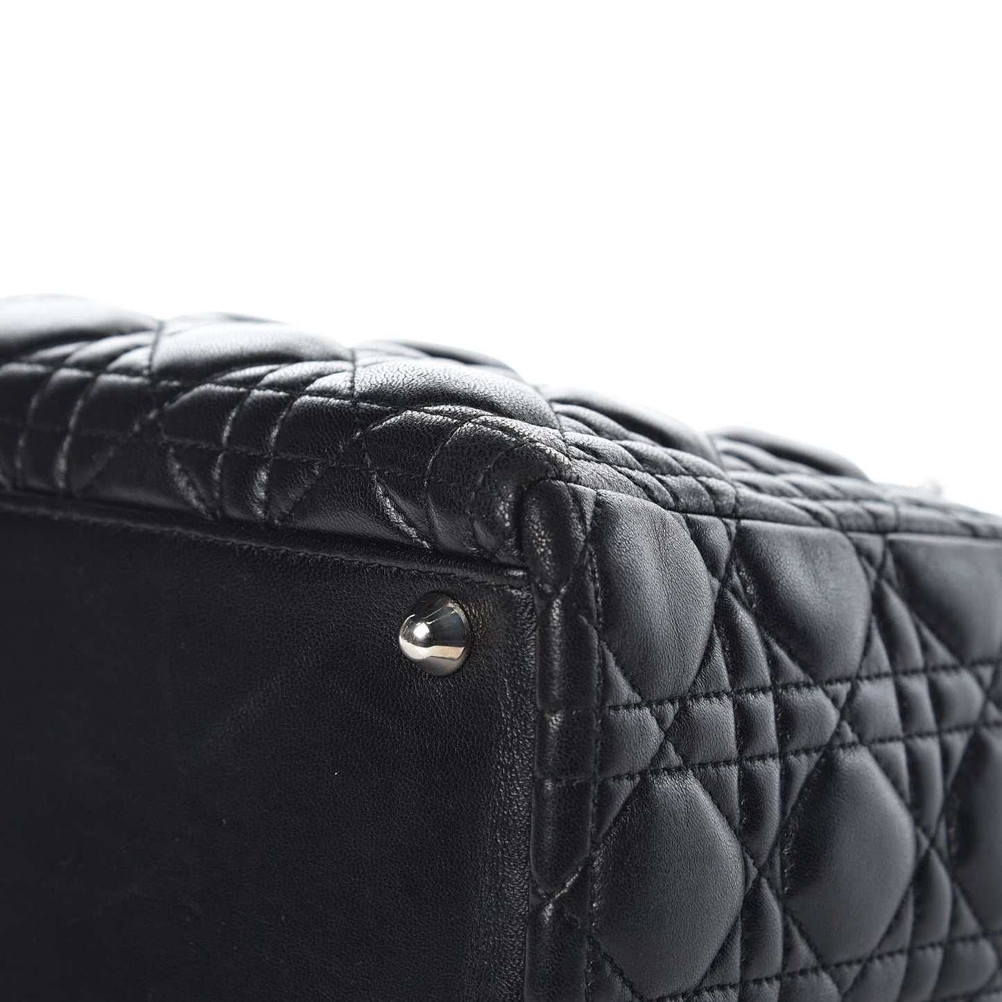Lambskin Cannage Large Lady Dior Black