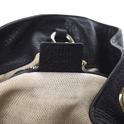 Gucci Pebbled Calfskin Medium Soho Chain Shoulder Bag Black 7 of 15