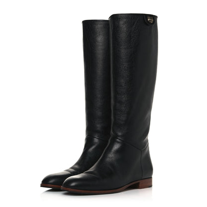 Gucci Calfskin Piuma Lux Energy High Boots 39 Black 3 of 9