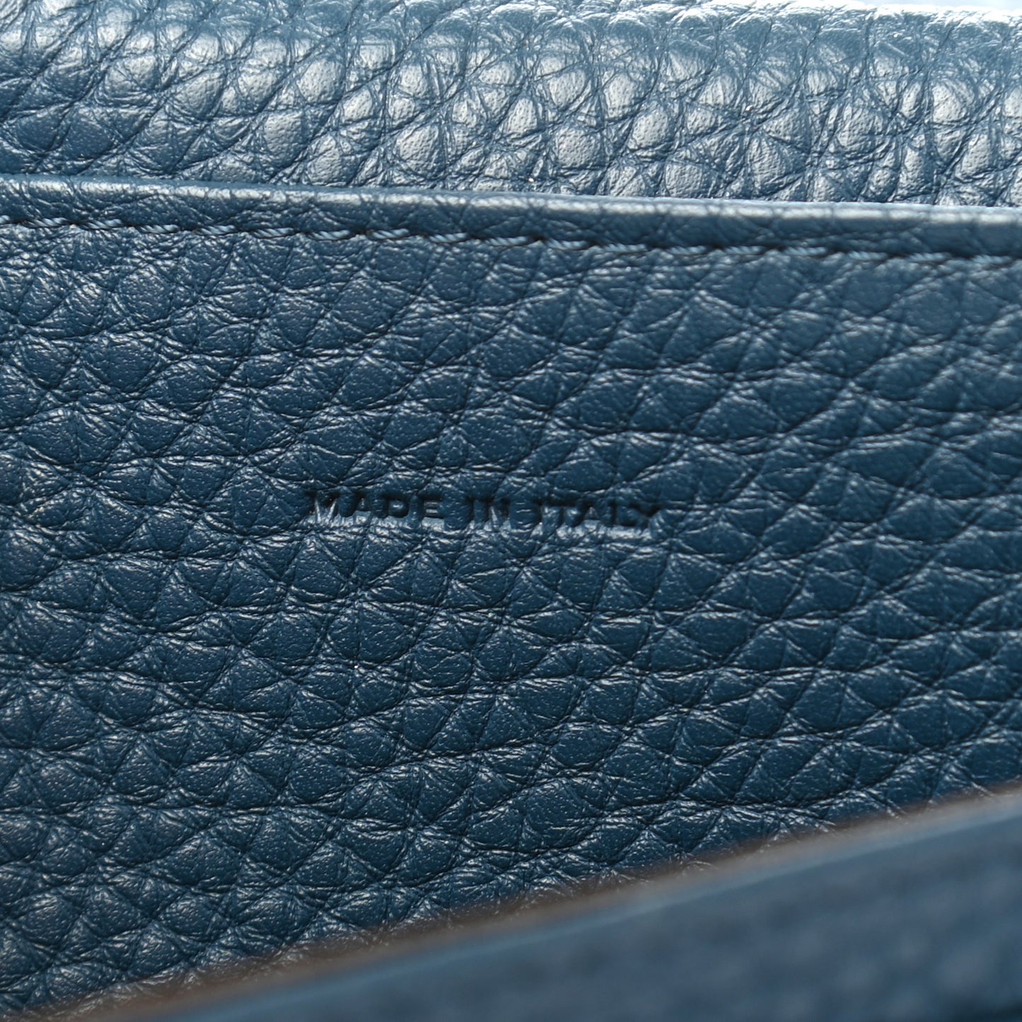 Cuoio Romano Selleria Mini Peekaboo Clutch Wallet Blue Notte