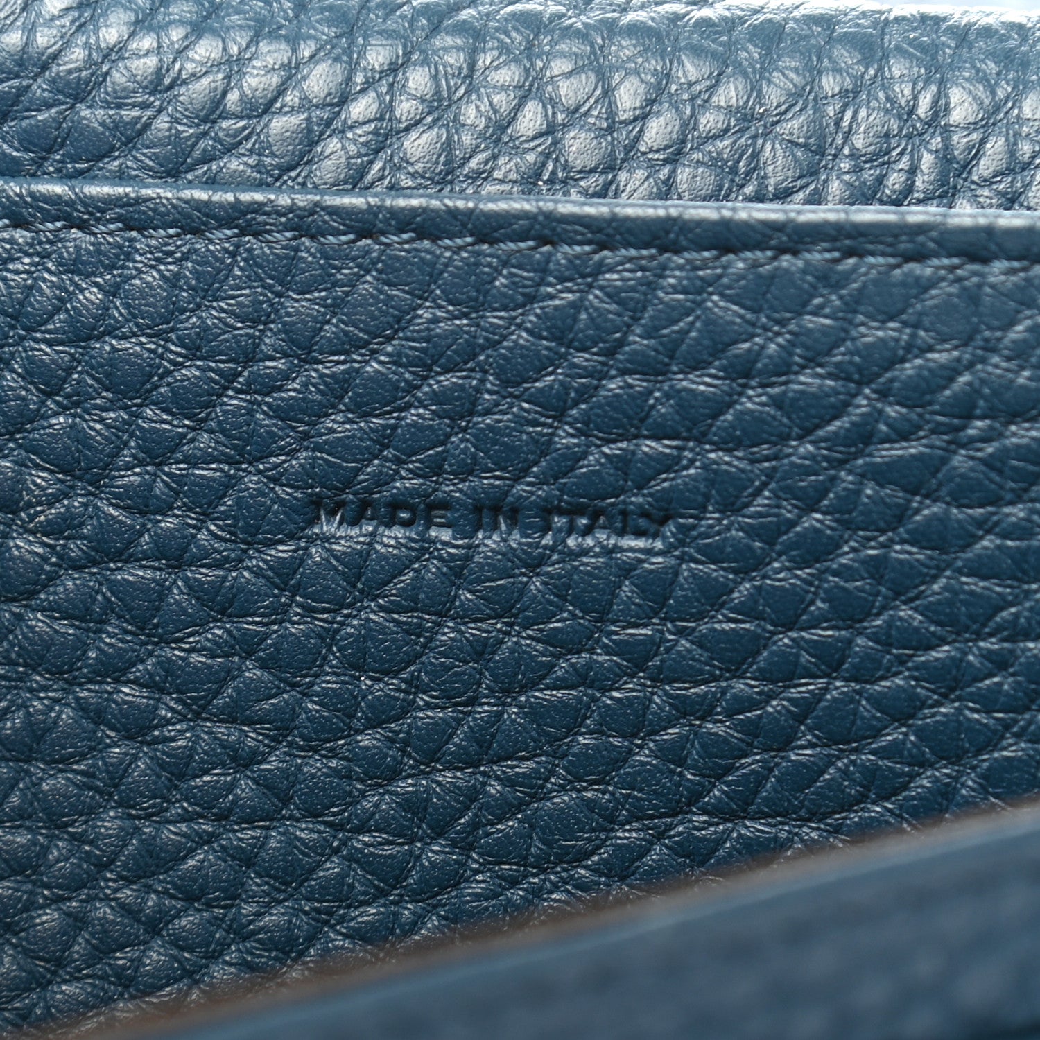 Fendi Cuoio Romano Selleria Mini Peekaboo Clutch Wallet Blue Notte 9 of 12