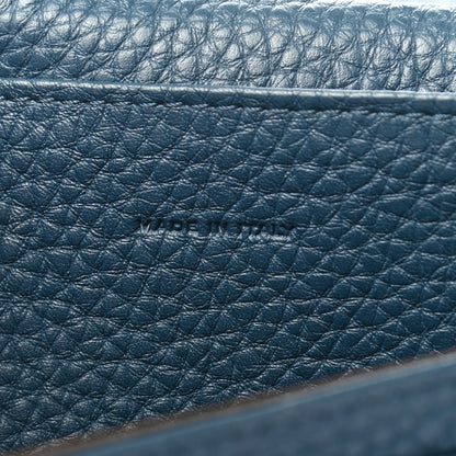 Fendi Cuoio Romano Selleria Mini Peekaboo Clutch Wallet Blue Notte 9 of 12