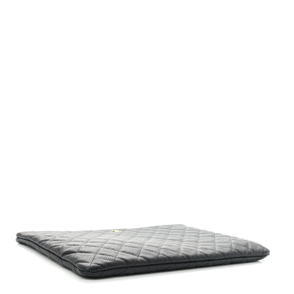 Chanel Caviar Quilted Large Cosmetic Case Black 4 of 7