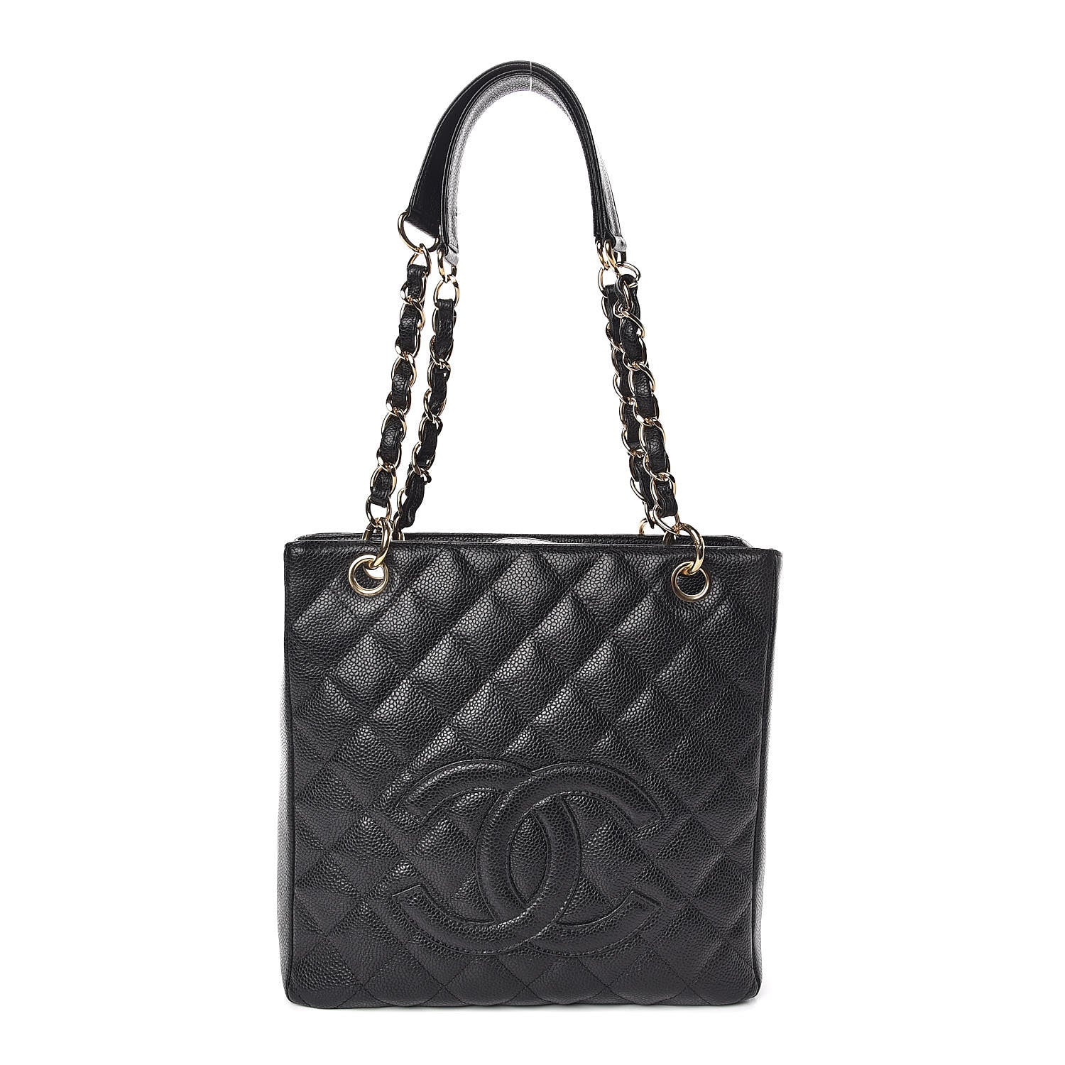 Chanel Caviar Quilted Petit Shopping Tote PST Black 1 of 10