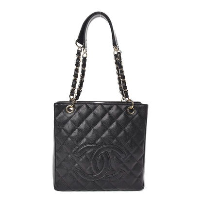 Chanel Caviar Quilted Petit Shopping Tote PST Black 1 of 10