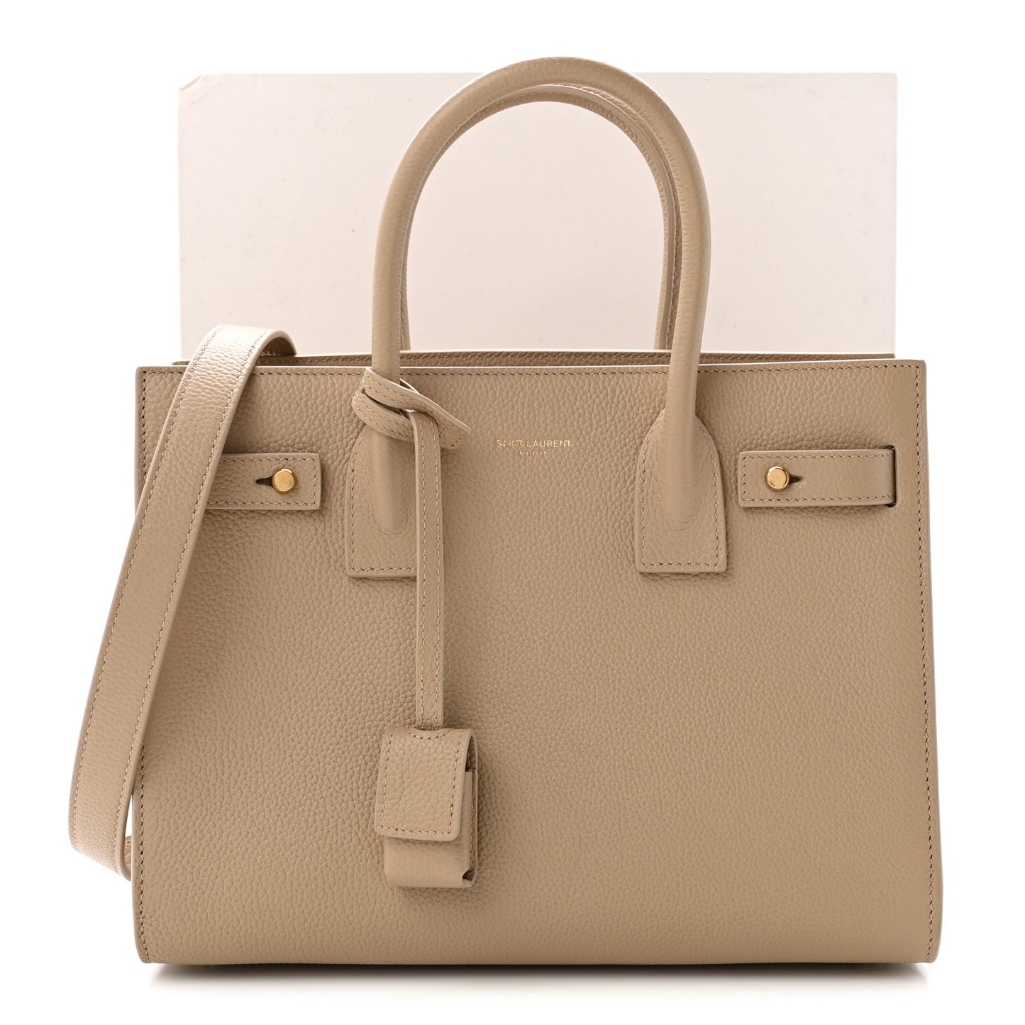Grained Calfskin Baby Sac De Jour Souple Dark Beige