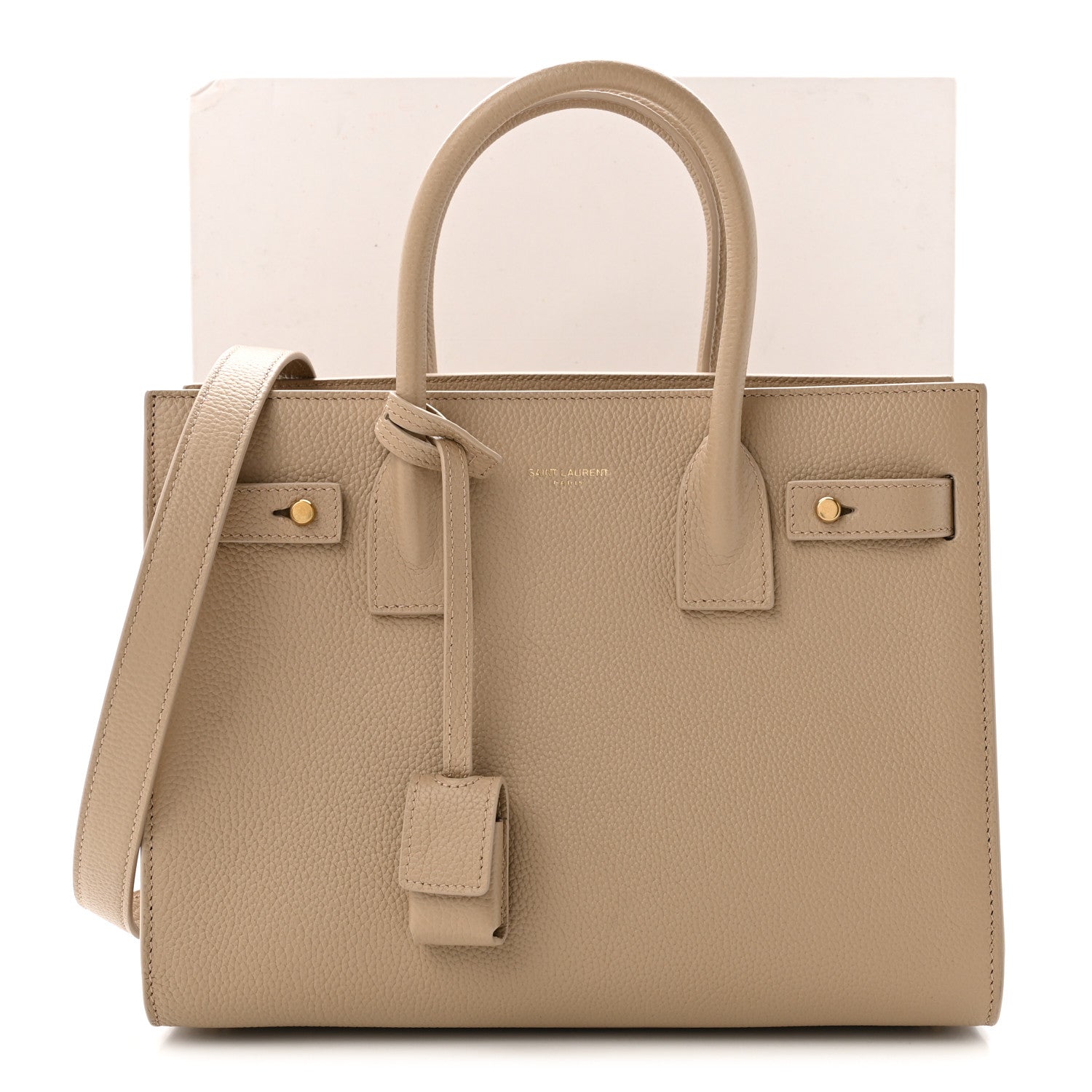 Saint Laurent Grained Calfskin Baby Sac De Jour Souple Dark Beige 11 of 11