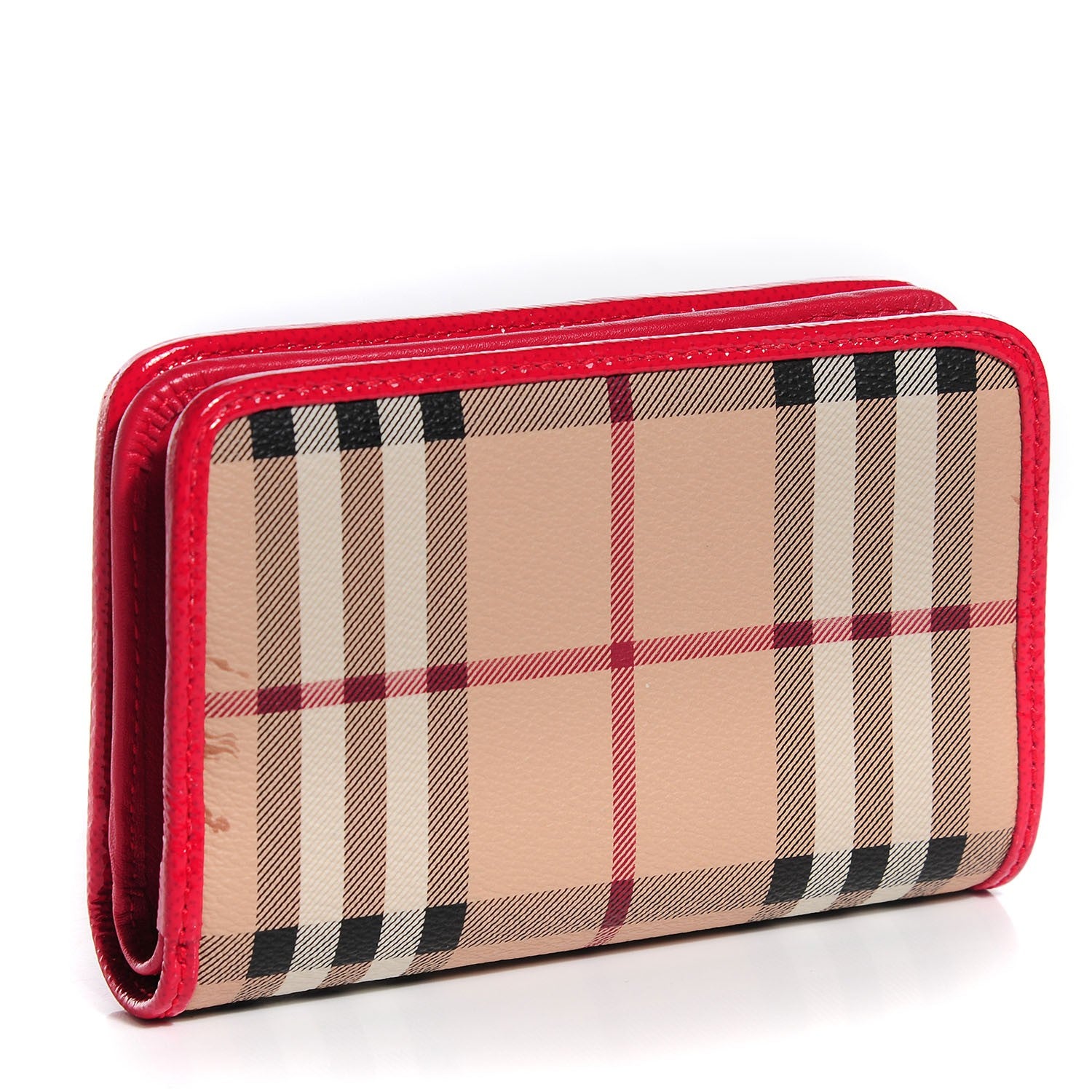 Burberry Haymarket Check Balmore Zip Around Wallet Bright Rose 3 of 10