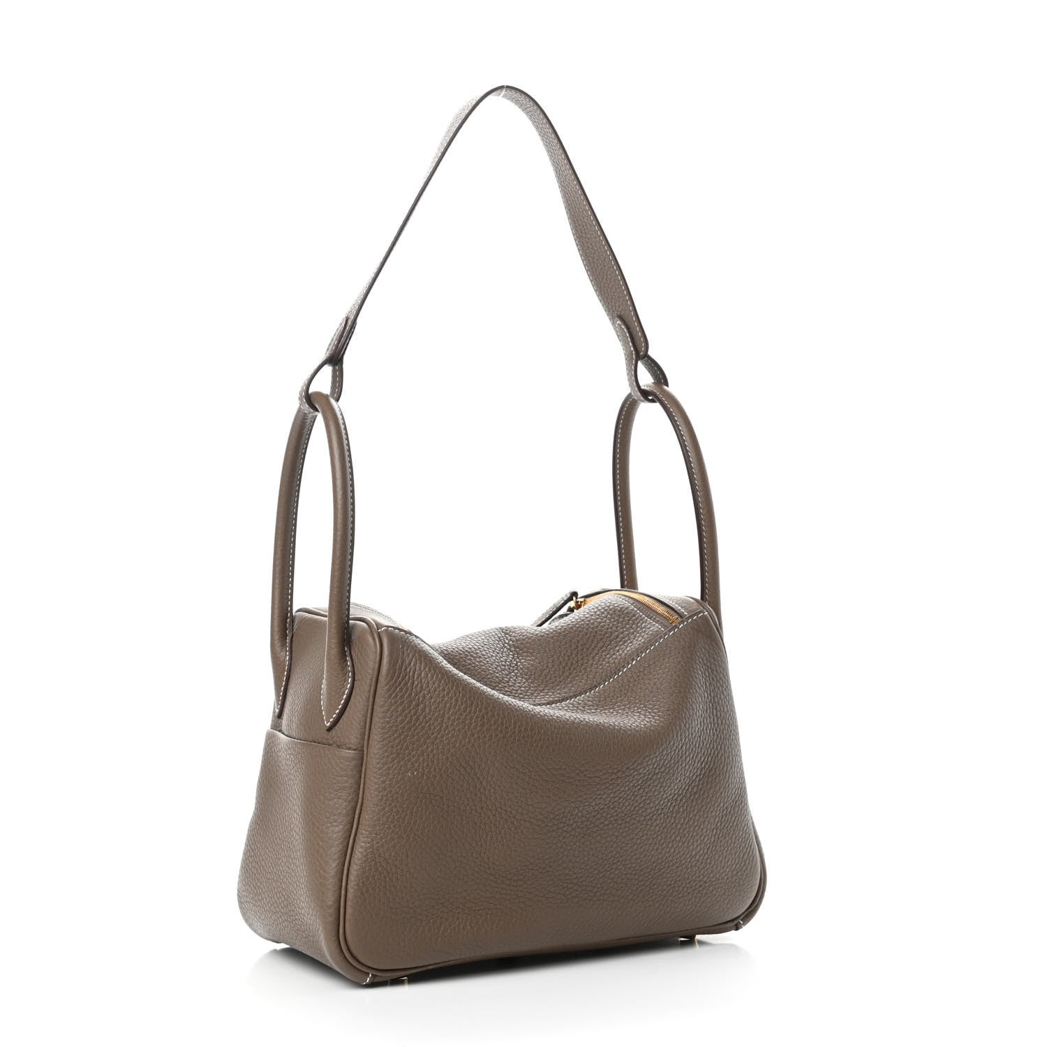 Hermes Taurillon Clemence Lindy 26 Etoupe 4 of 17