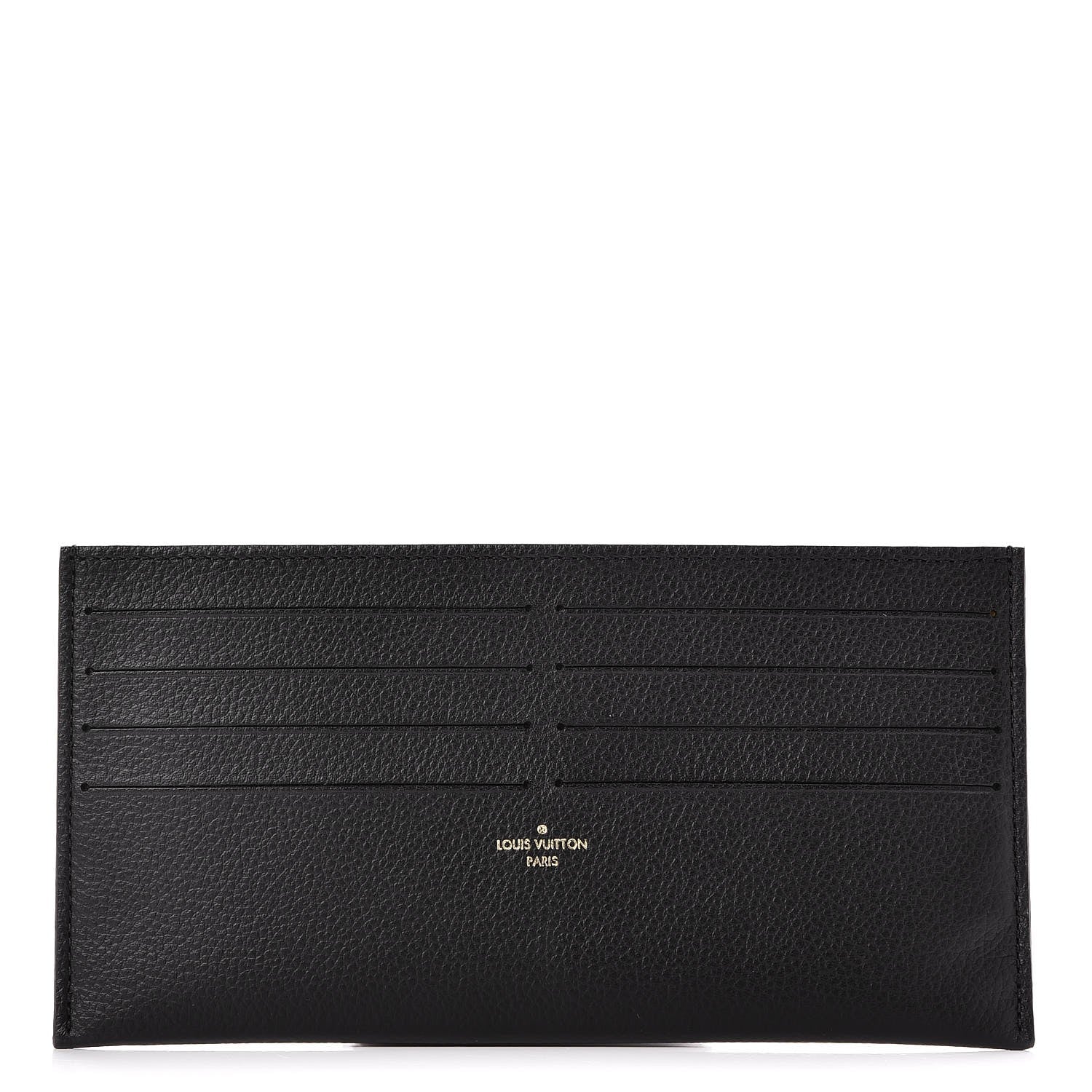 Louis Vuitton Calfskin Felicie Chain Wallet Card Holder Insert Black 1 of 6
